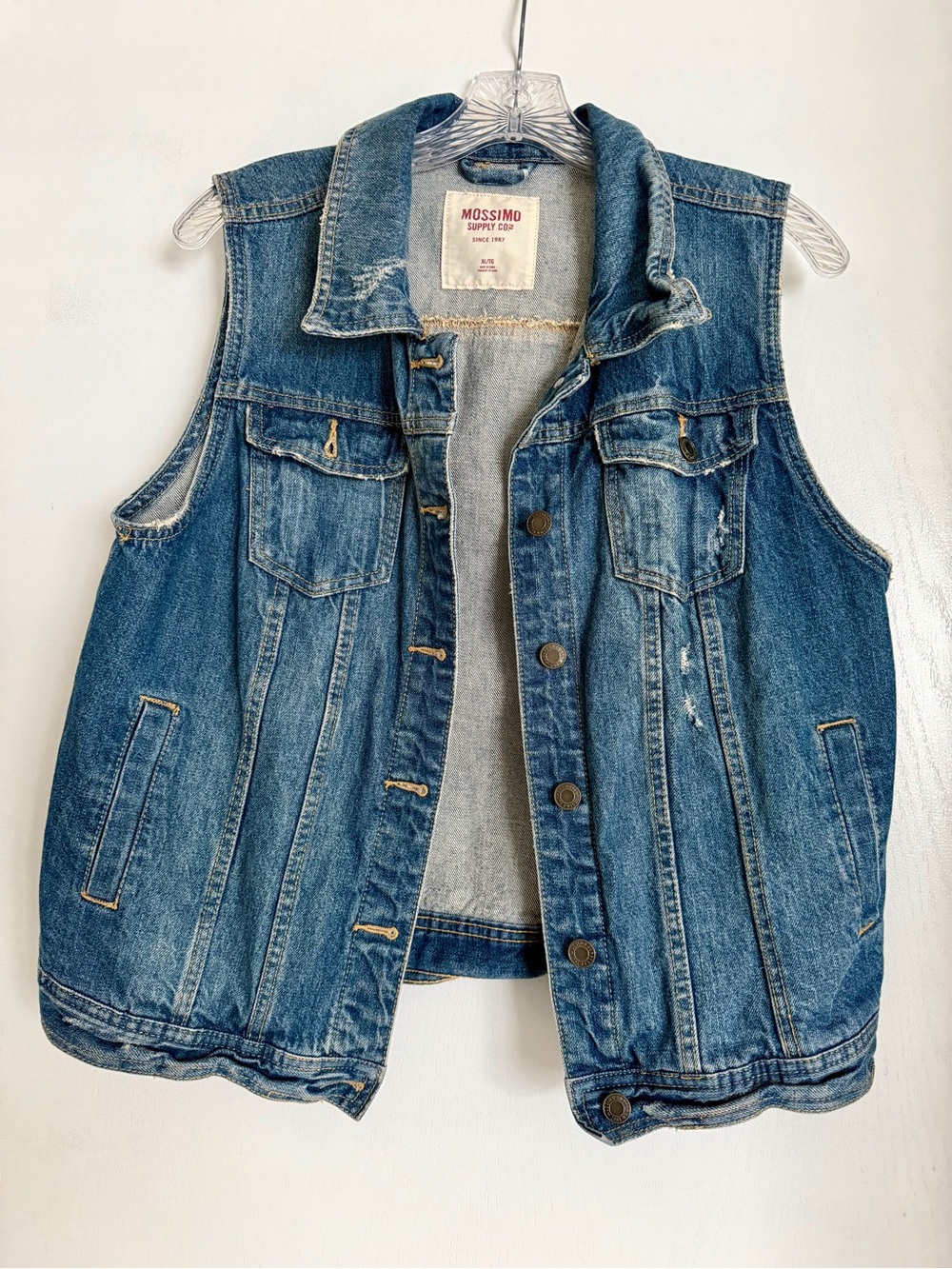 Blue jean vest  size xl